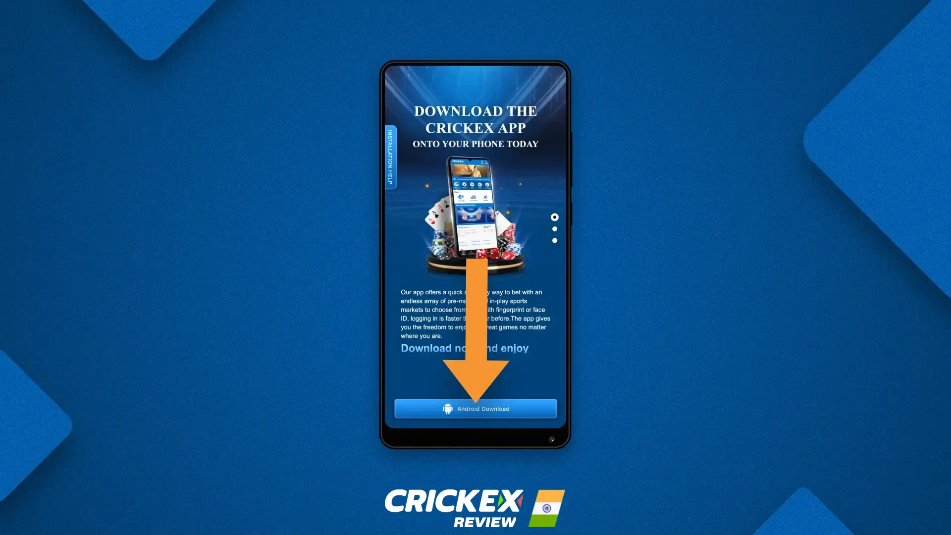 Download the Crickex app to start betting on the go