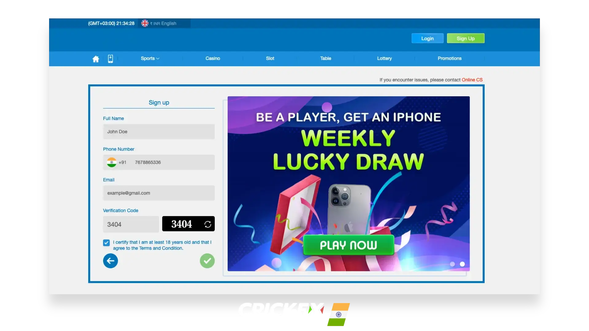 Registering and verifying a Crickex account gives a user from India access to all the features and functionalities of the platform